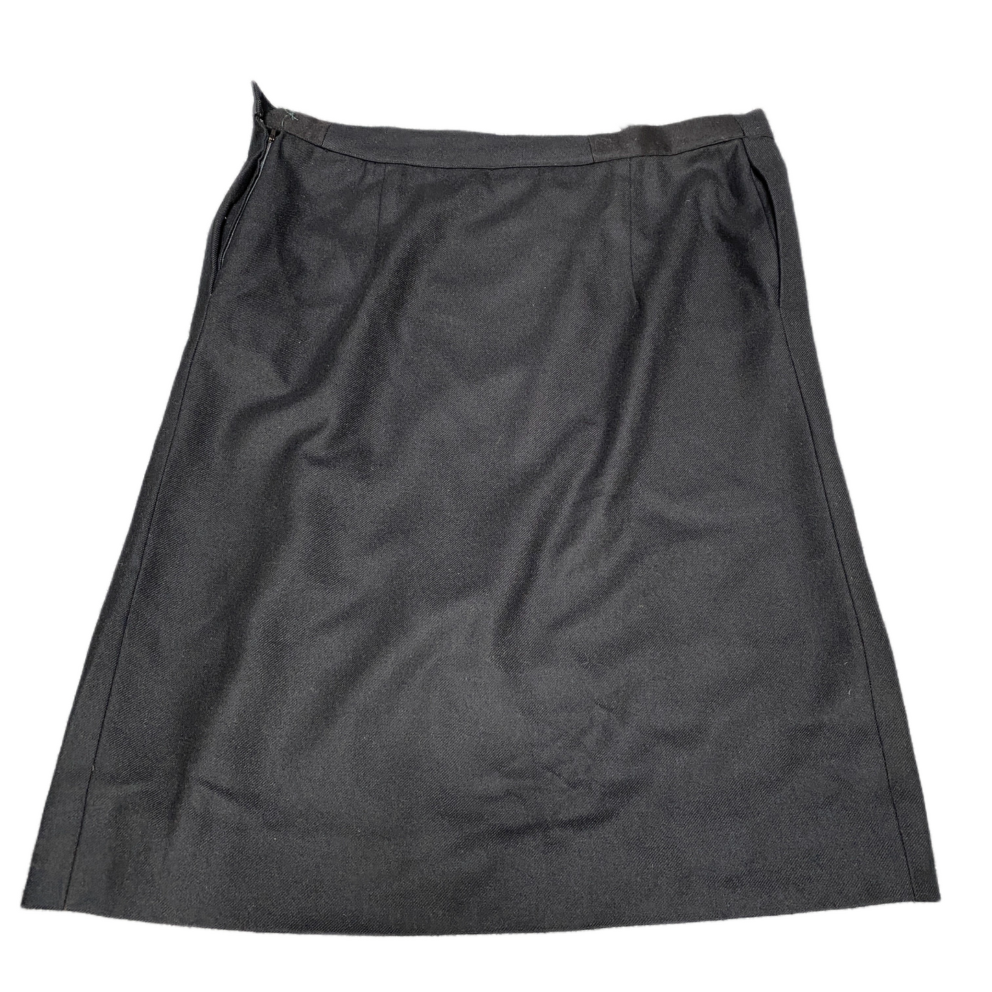 Valentino Straight & Pencil Skirt Fits as Womens 38" Waist Black Lined Side Zip