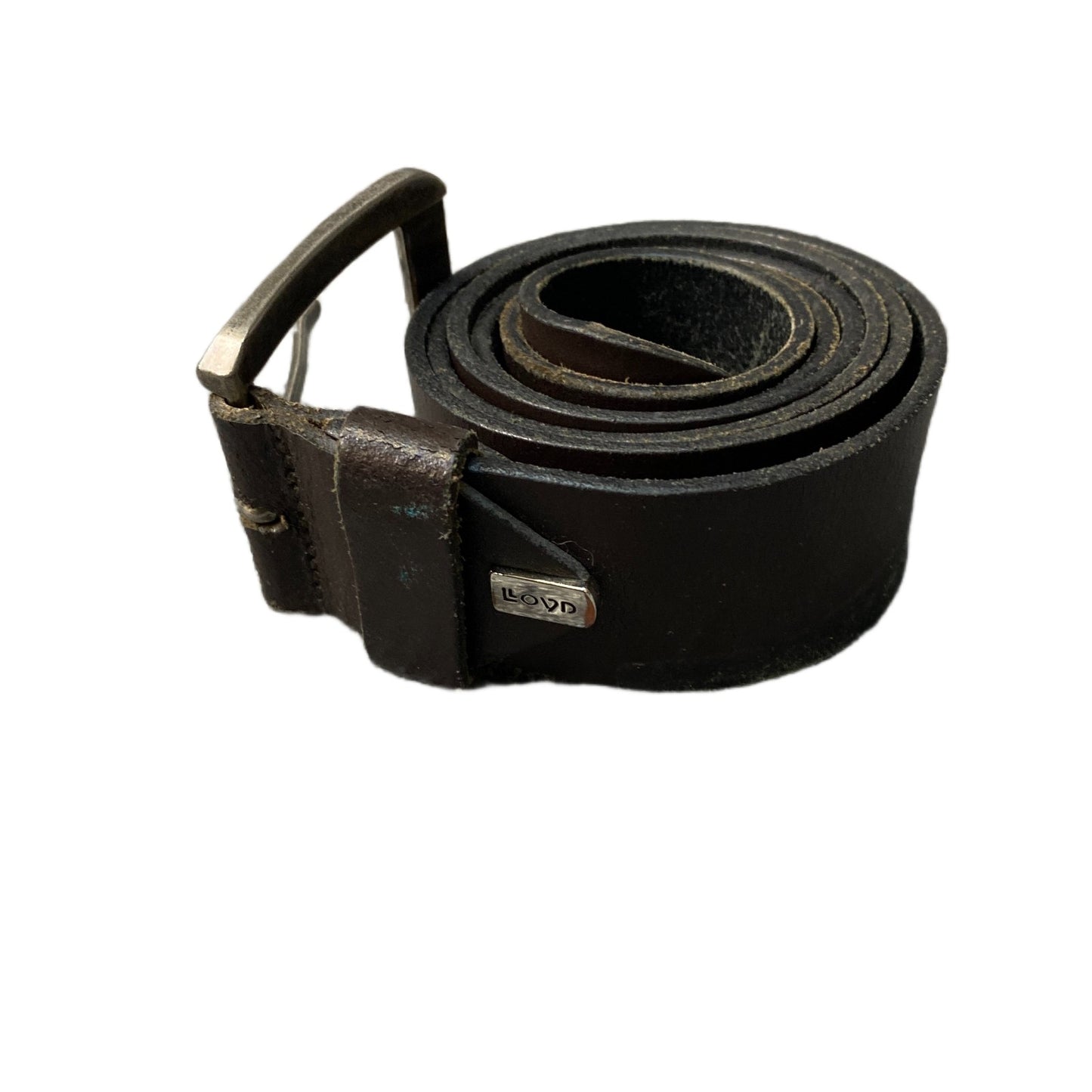 Lloyd Waist Belt Men Dark Brown Leather Adjustable Silver Pin Buckle 43.5 Inches