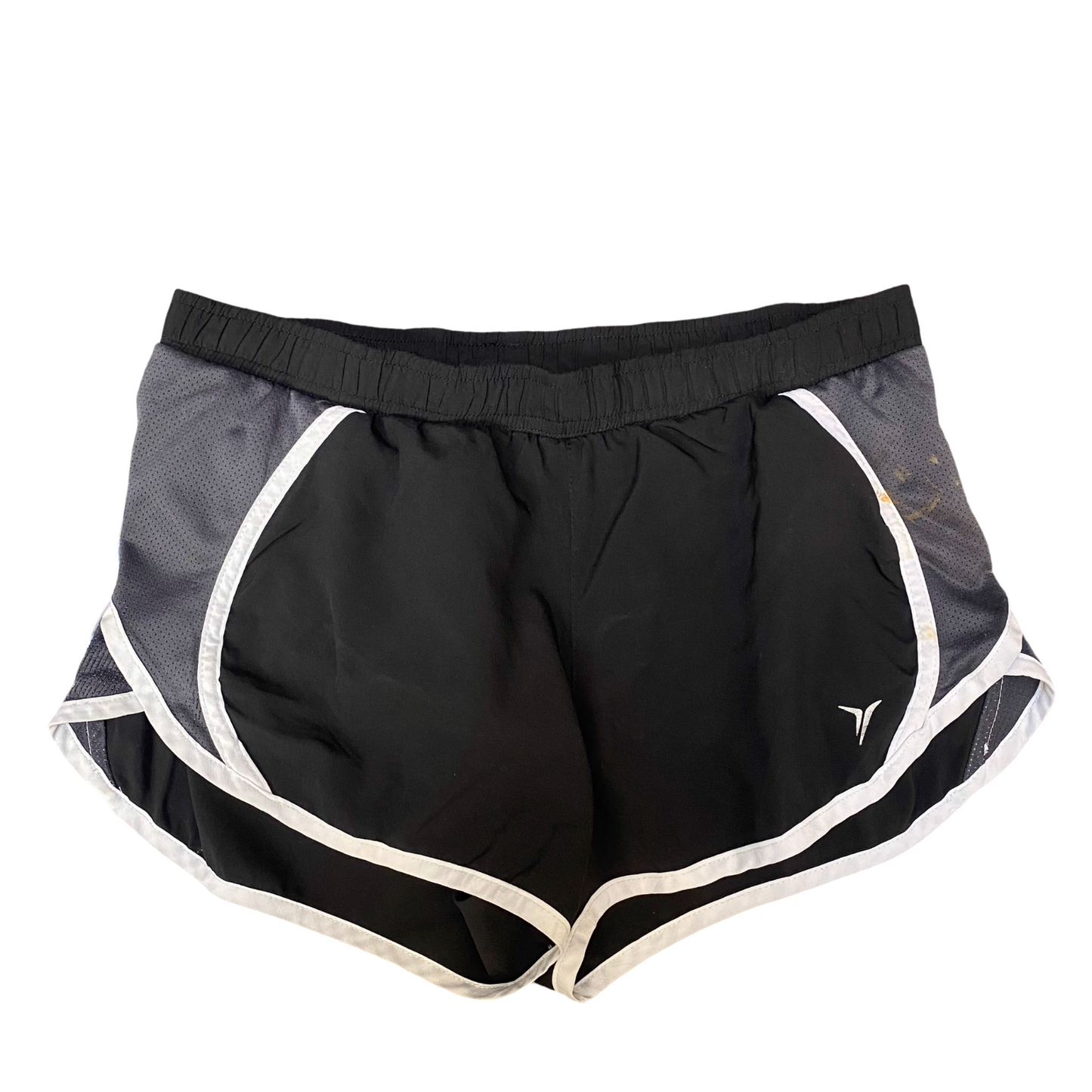 Active Running Sprinter Shorts Women XS Black Athletic Gym Side Mesh Dolphin Hem