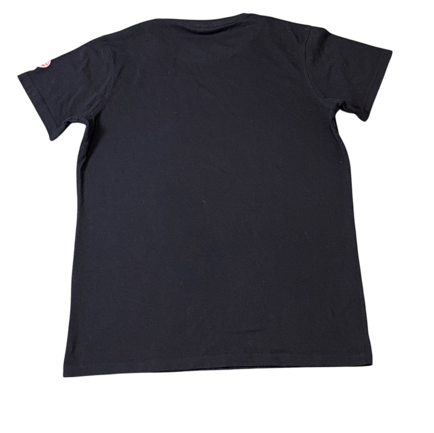 Mens Shirt Medium Black Solid Short Sleeve Crew Neck Breathable Tee Pullover