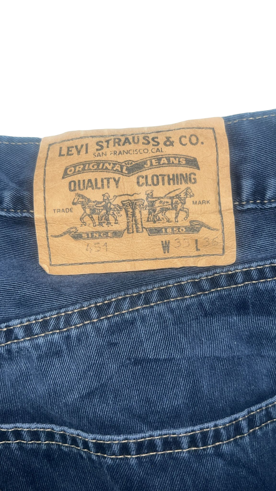 Levi's Jeans Mens Medium Blue Denim Regular Fit Straight Leg Pockets Outdoor