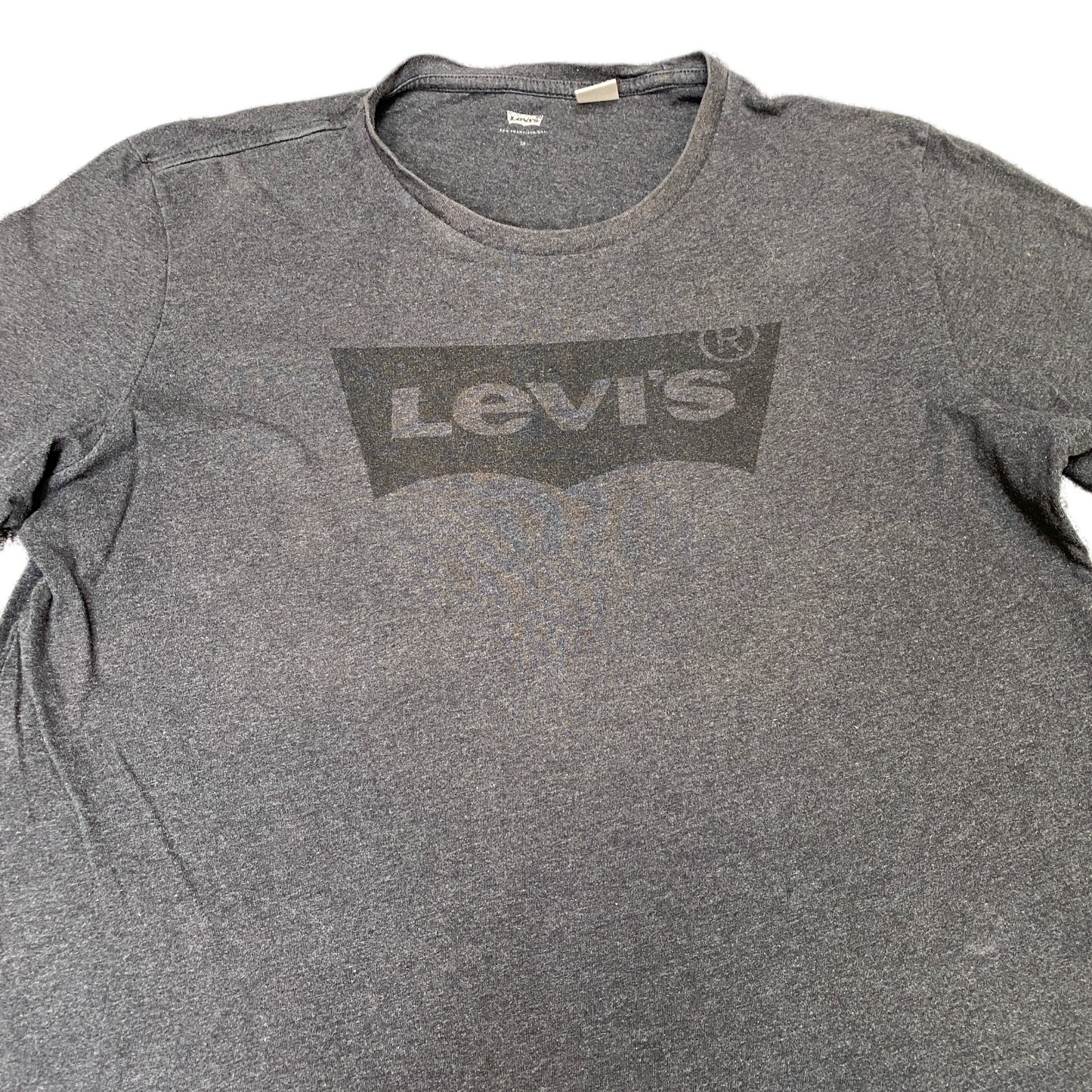 Levi's T-Shirt Mens M Dark Grey Graphic Logo Short Sleeve Pullover Summer Tee
