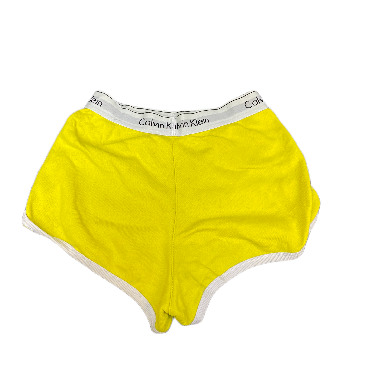 Calvin Klein Sleepwear Shorts Womens XS 22" Waist Yellow Comfort Dolphin Hem