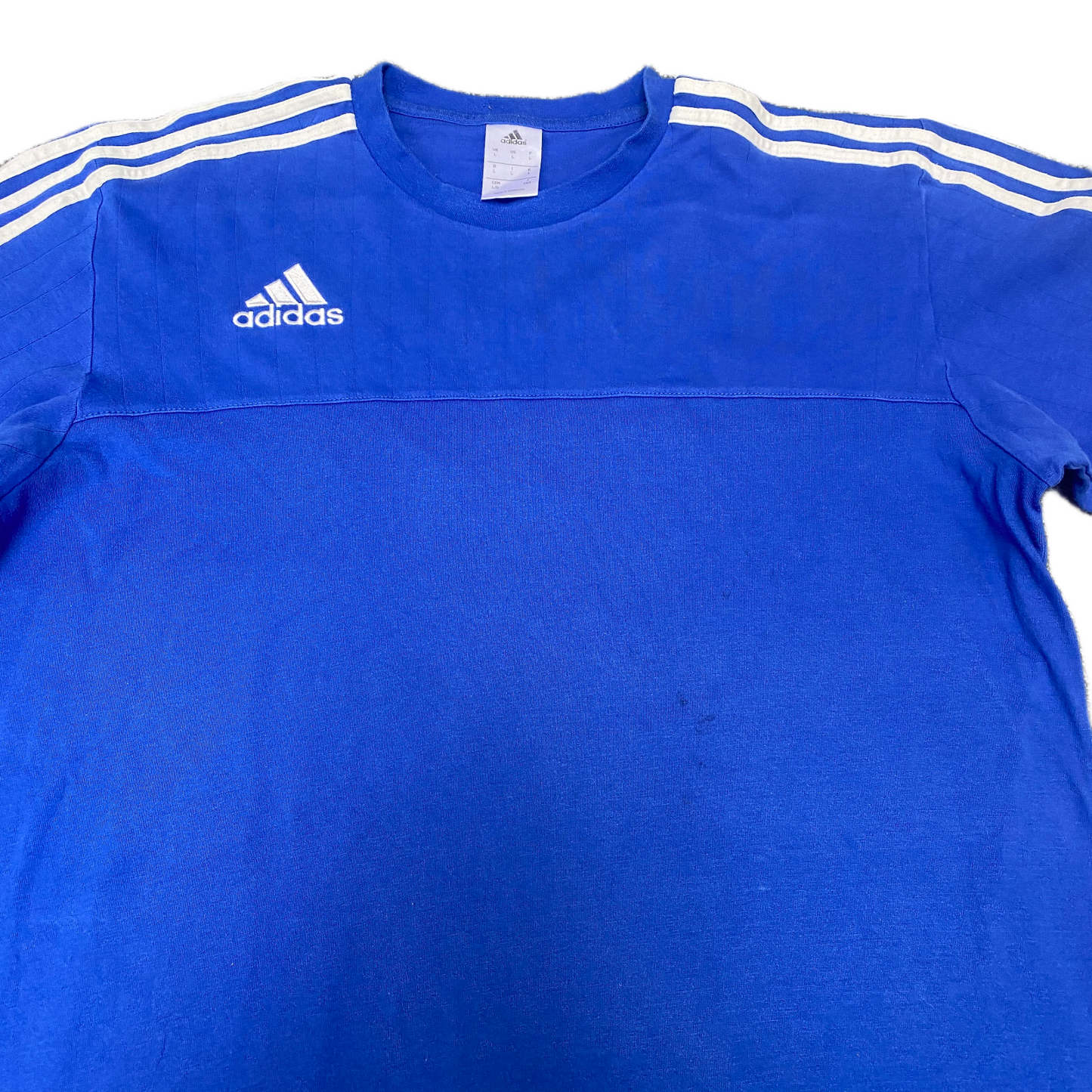 Adidas Ostfreesland Reepsholt T-Shirt Mens L Blue White 3-Stripes Pullover Tee