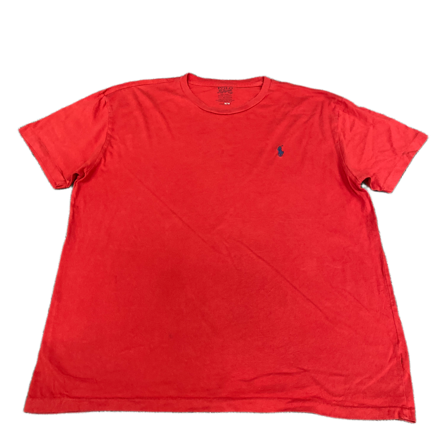 Ralph Lauren T-Shirt Mens Medium Red Pony Logo Short Sleeve Crew Neck Pullover