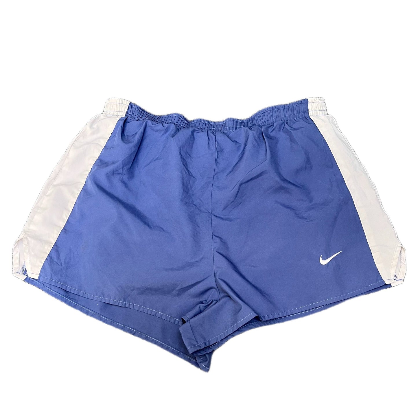 Nike Dri-Fit Running Shorts Womens Small 28" Waist Blue White Lined Gym Training
