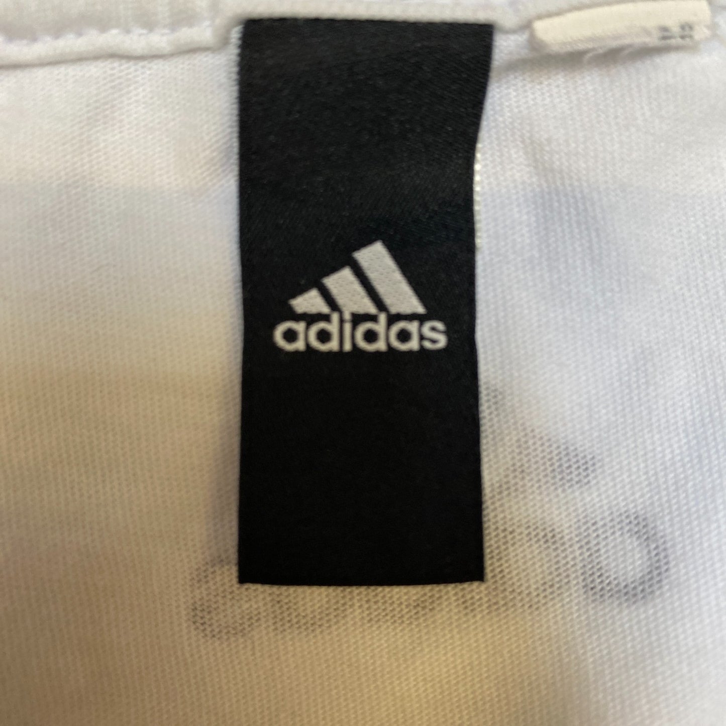 Adidas Performance T-Shirt Womens L White Black Horizontal Striped Pullover Tee