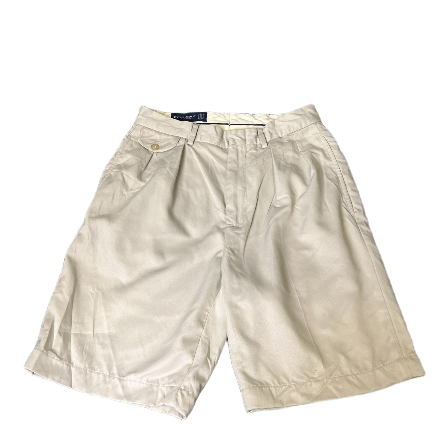 Vtg Polo Golf Ralph Lauren Golf Chino Shorts Fits as Men S 29" Waist Tan Pleated