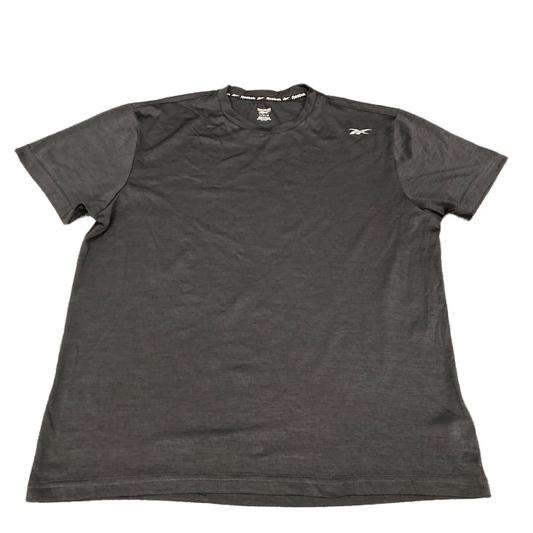 Reebok Activewear T-Shirt Fits as Mens Large Black Short Sleeve Crew Neck