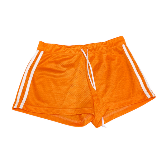 No Boundaries Sprinter Running Shorts Girls M Orange Elastic Waist Dolphin Hem