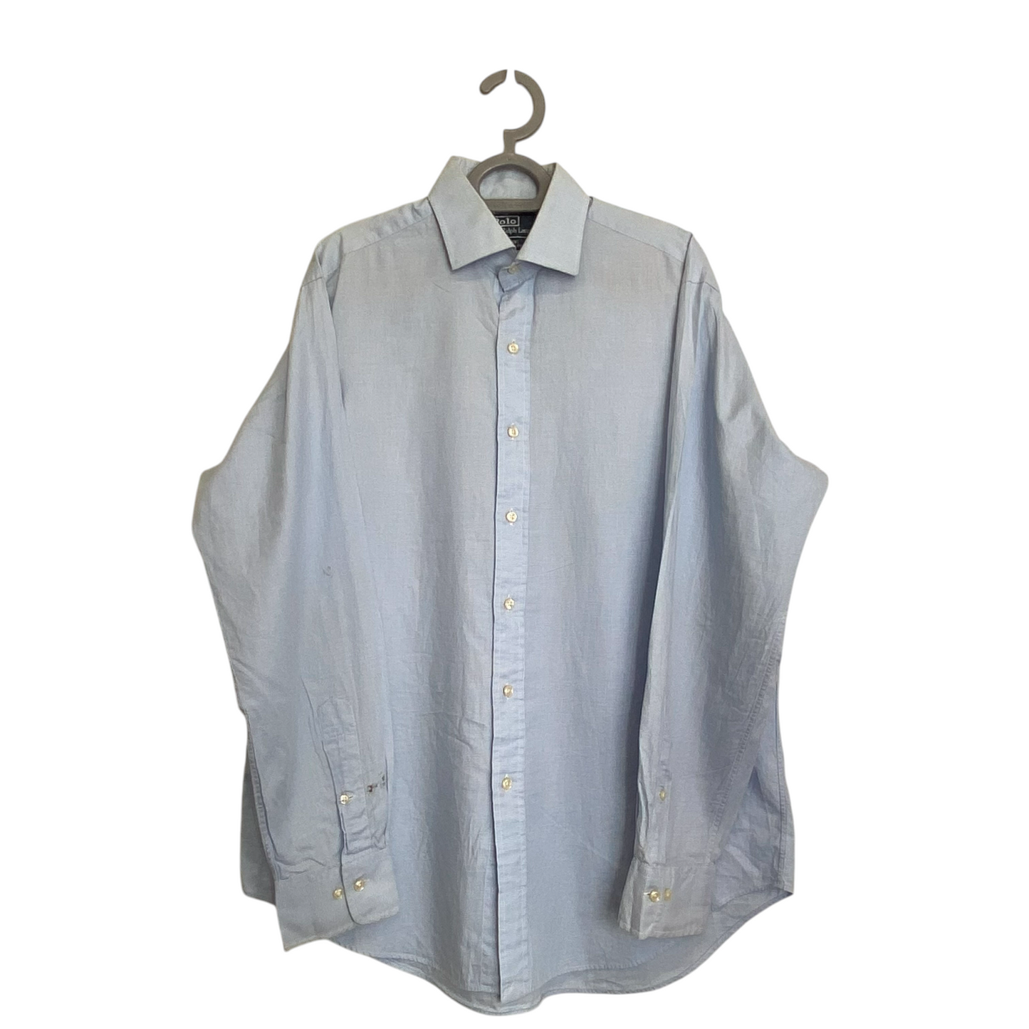 Ralph Lauren Formal Shirt Mens Large Blue Long Sleeve Classic Fit Button Down