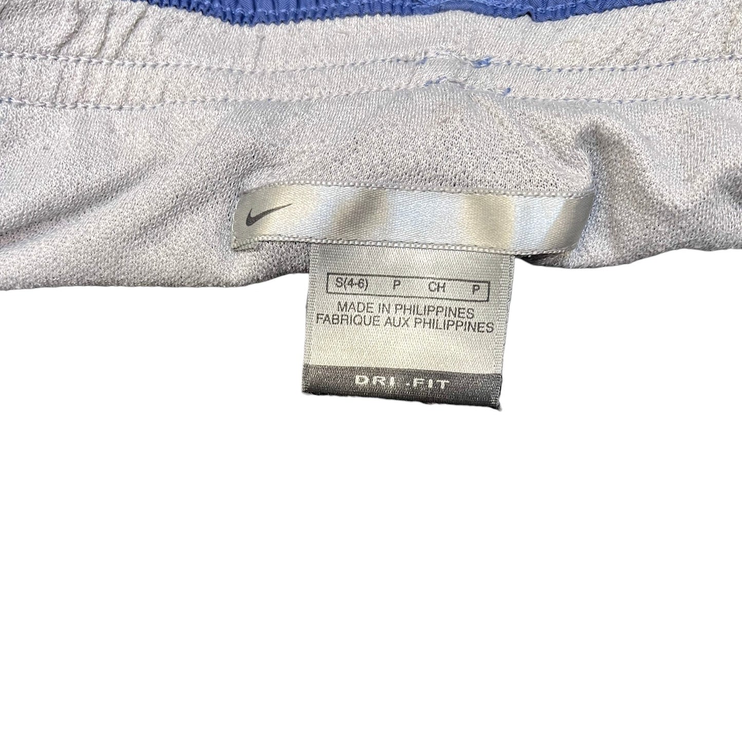 Nike Dri-Fit Running Shorts Womens Small 28" Waist Blue White Lined Gym Training