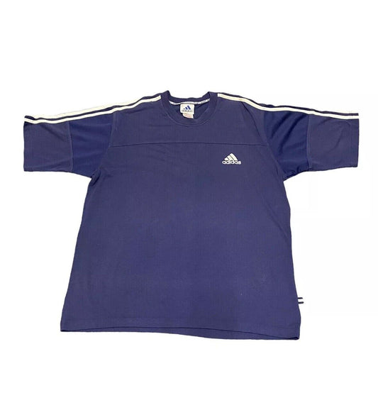 Adidas T-Shirt Navy Womens XL Front Logo