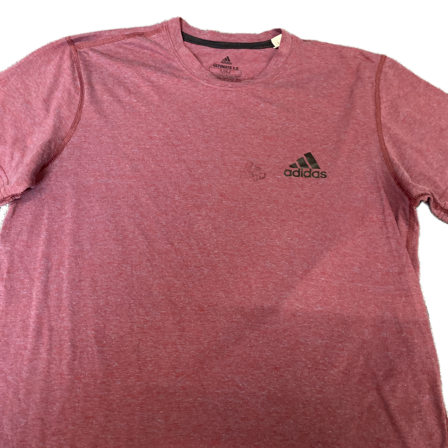 Adidas Ultimate 2.0 T-Shirt Mens S Burgundy Short Sleeve Crew Neck Pullover Tee