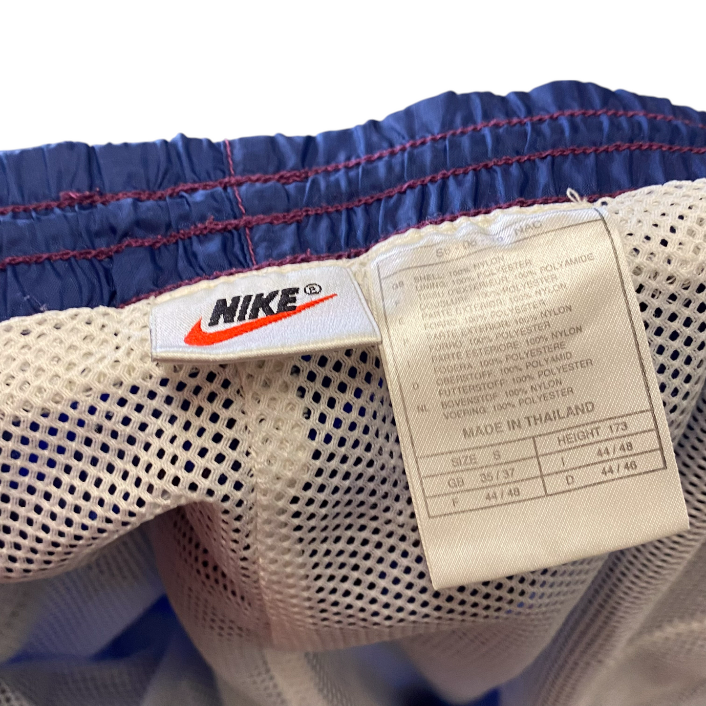 Nike Joggers Mens Small Blue Thermal Lined Swoosh Logo Elastic Waist Track Pants