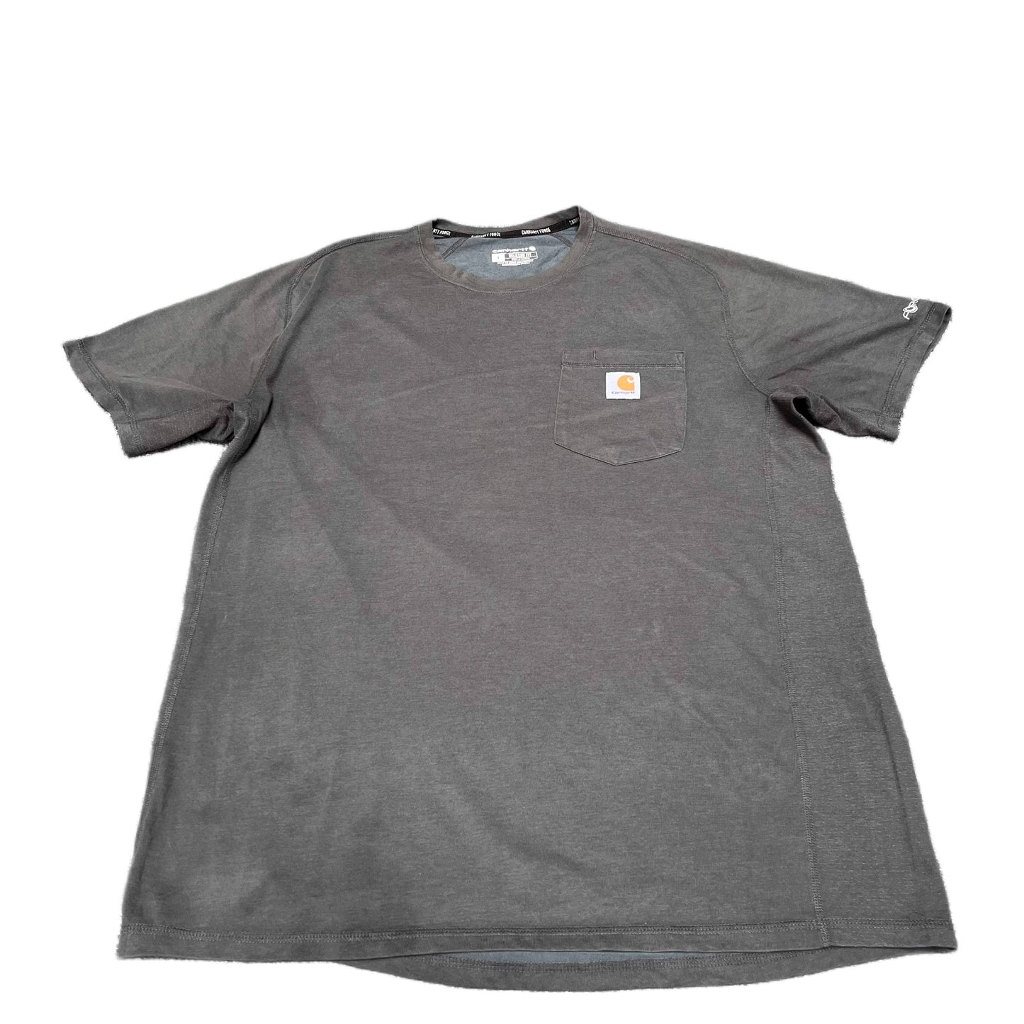 Carhartt Force Pocket T-Shirt Mens L Grey Relaxed Fit Short Sleeve Summer Tee