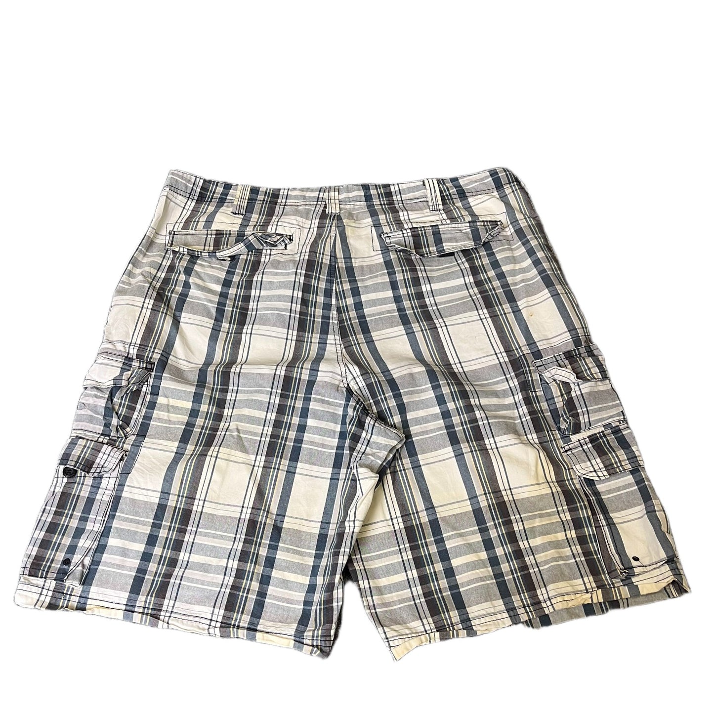 Lee Dungarees Cargo Shorts Fits as Mens XL 42" Waist Multi Plaid Hiking Outdoor