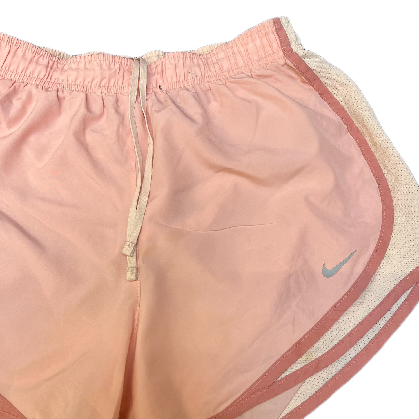 Nike Running Sprinter Shorts Fits as Women S 27" Waist Peach White Dolphin Hem