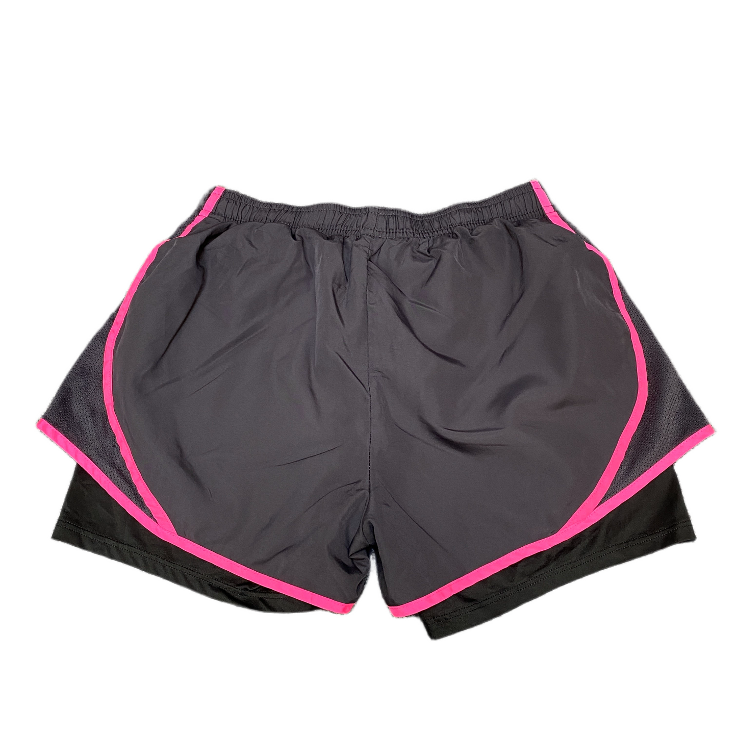 Running Sprinter Shorts with Liner Womens S 24" Waist Black Workout Dolphin Hem