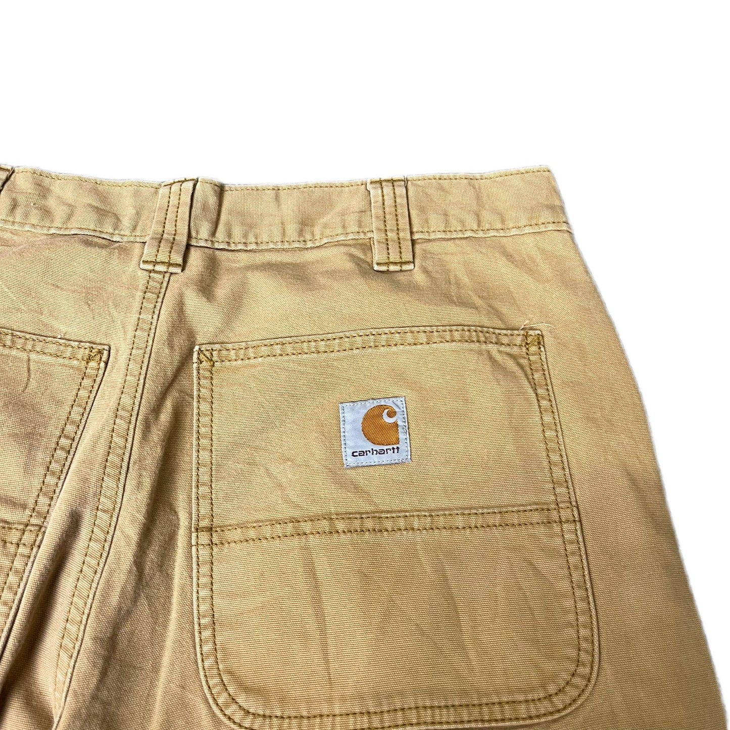 Carhartt Canvas Duck Cargo Shorts Fits as Mens Medium 32" Waist Tan Relaxed Fit