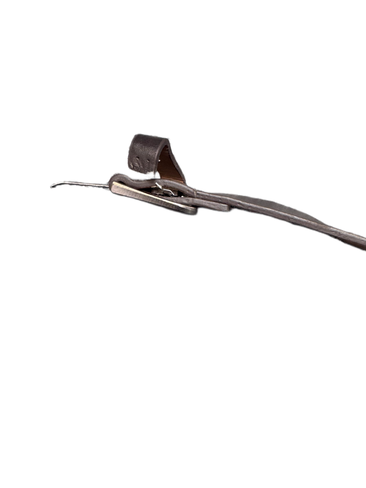 Waist Belt Mens Dark Brown Leather Adjustable Silver Pin Buckle 46 inches