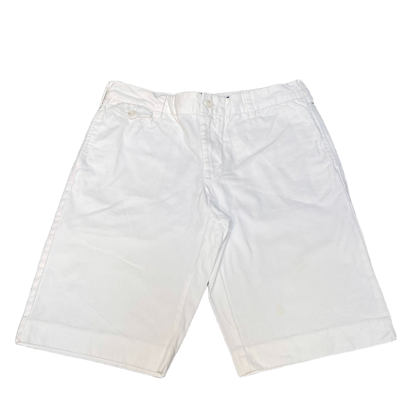 Ralph Lauren Sport Bermuda Shorts Fits as Women XL 34" Waist White Denim Outdoor