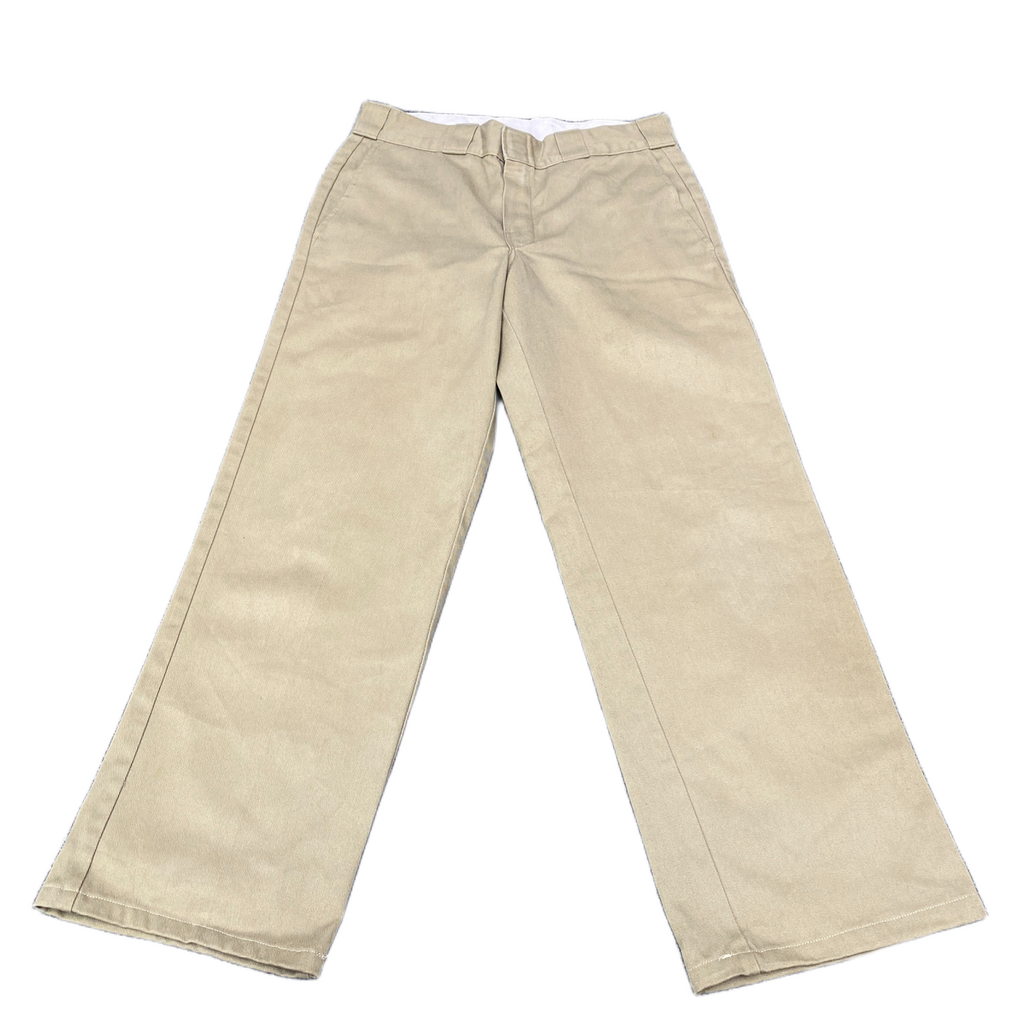 Dickies Chino Pants Fits as Women 30" Waist Beige Low Rise Straight Leg Trousers