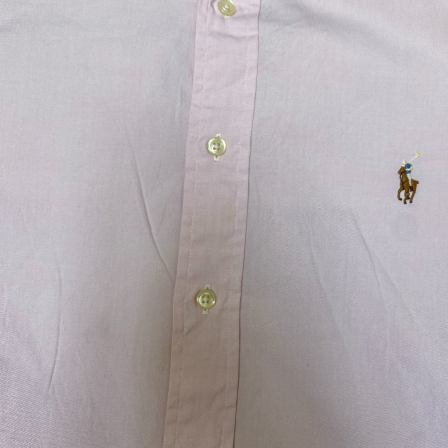 Ralph Lauren Formal Shirt Mens XL Pink Yarmouth Long Sleeve Pony Button Down