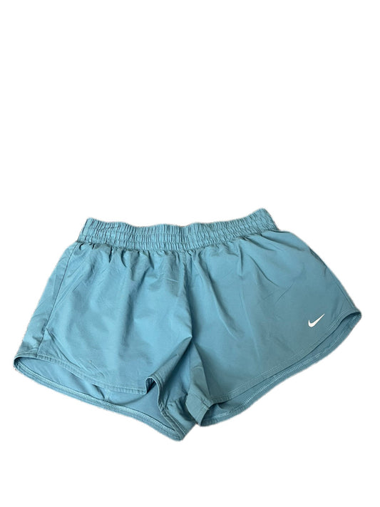 Nike Dri-Fit Athletic Running Shorts Womens Large 31" Waist Blue Dolphin Hem