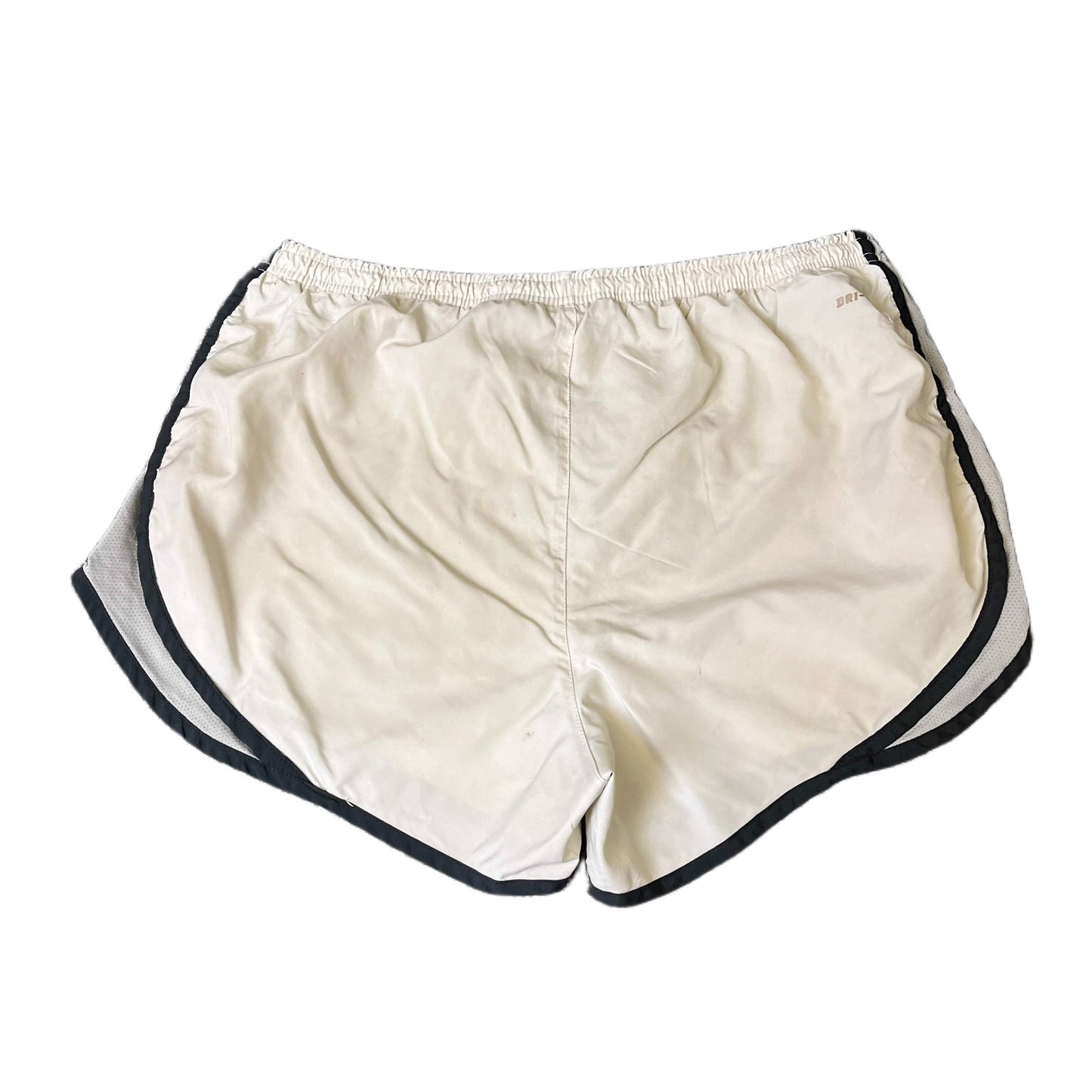 Nike Running Sprinter Shorts Womens Large 33" Waist White Workout Dolphin Hem