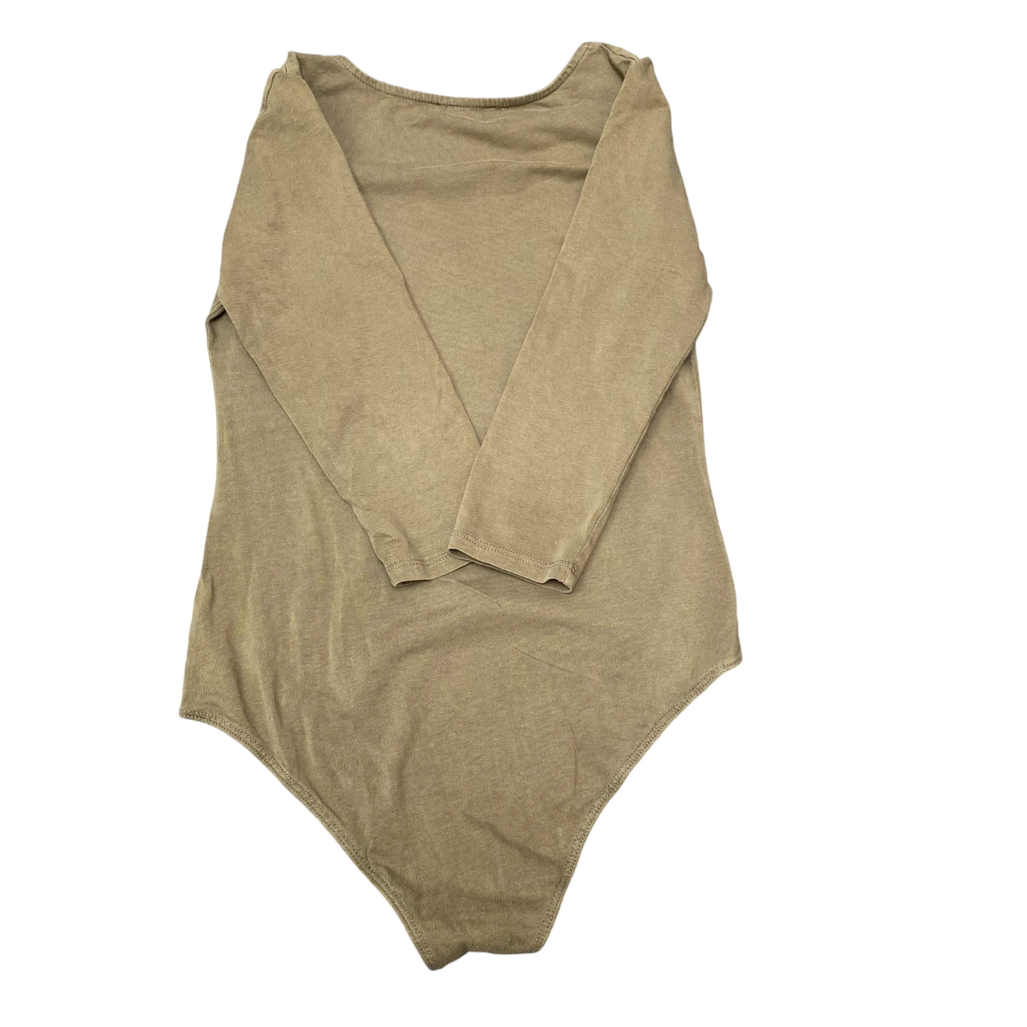 Bodysuit Womens S Green Casual Long Sleeve Scoop Neck Comfort Fit Outdoor