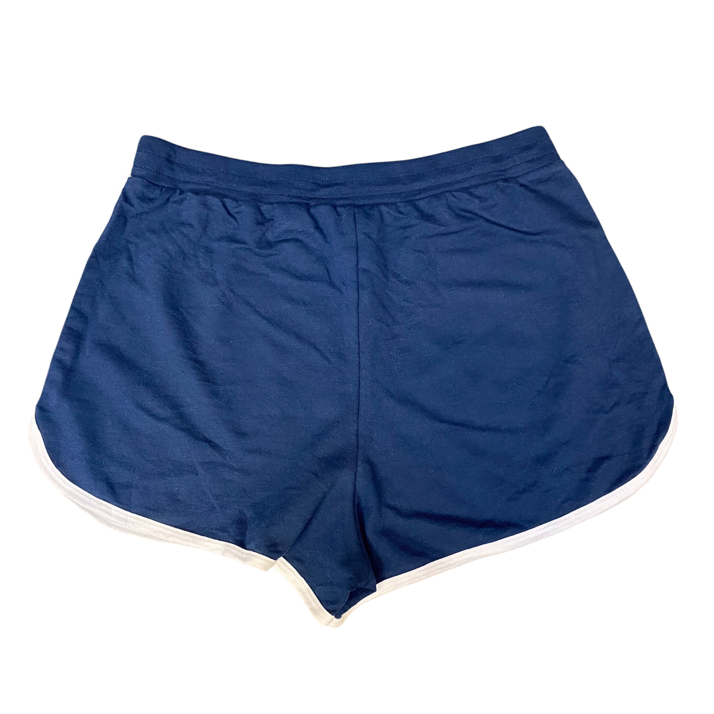 Running Sprinter Shorts Womens Medium Navy Athletic Fit Gym Workout Dolphin Hem