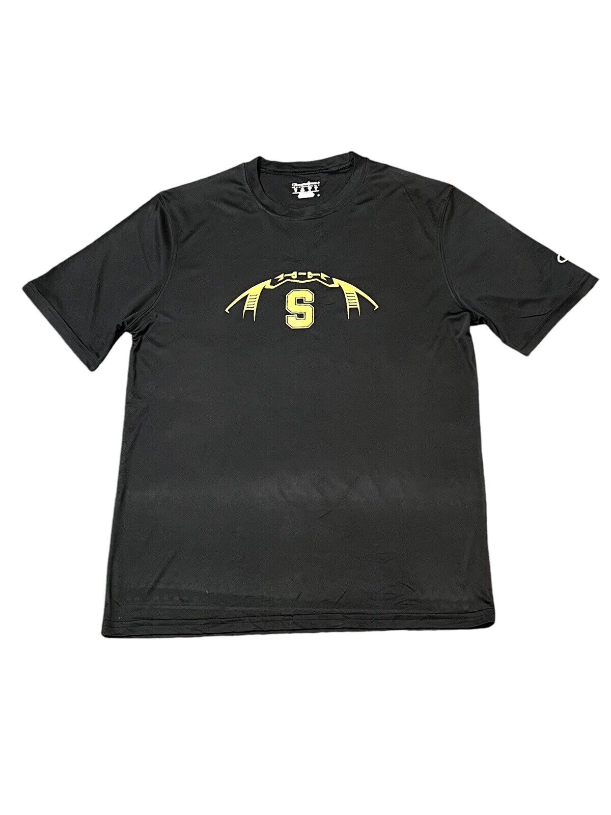 Champion T-Shirt Black Mens M Chest Logo