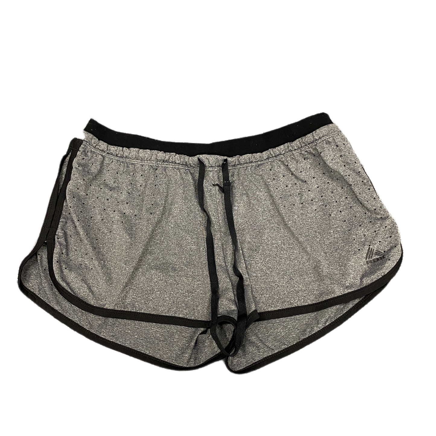 Activewear Shorts Womens Small 31" Waist Grey Heather Dolphin Hem Drawstring