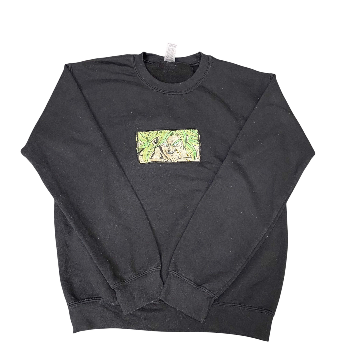 Gildan Sweatshirt Mens Small Black Dragon Ball Z Super Saiyan Broly Graphic