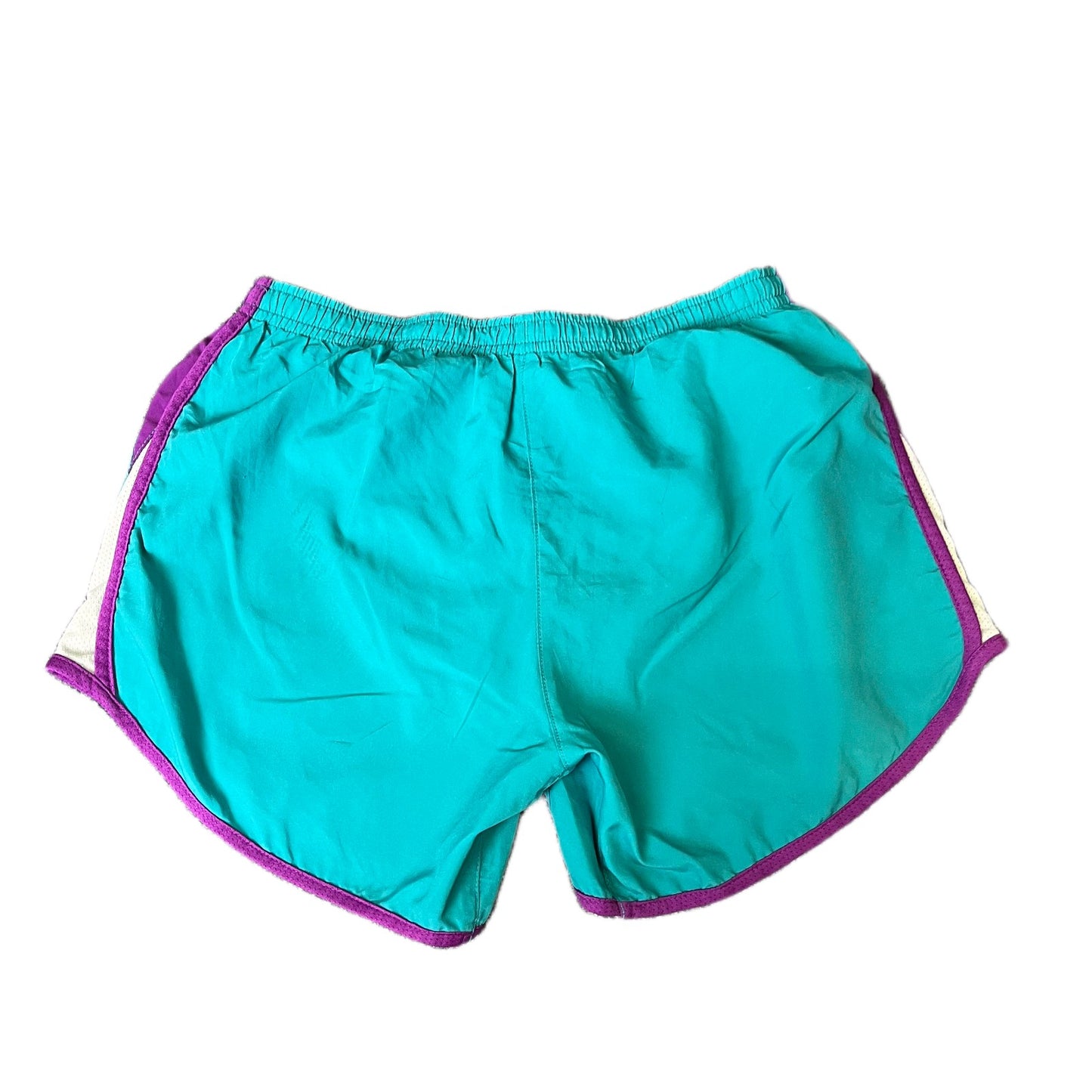 Nike Running Sprinter Shorts Fits as Women S 24" Waist Green Workout Dolphin Hem