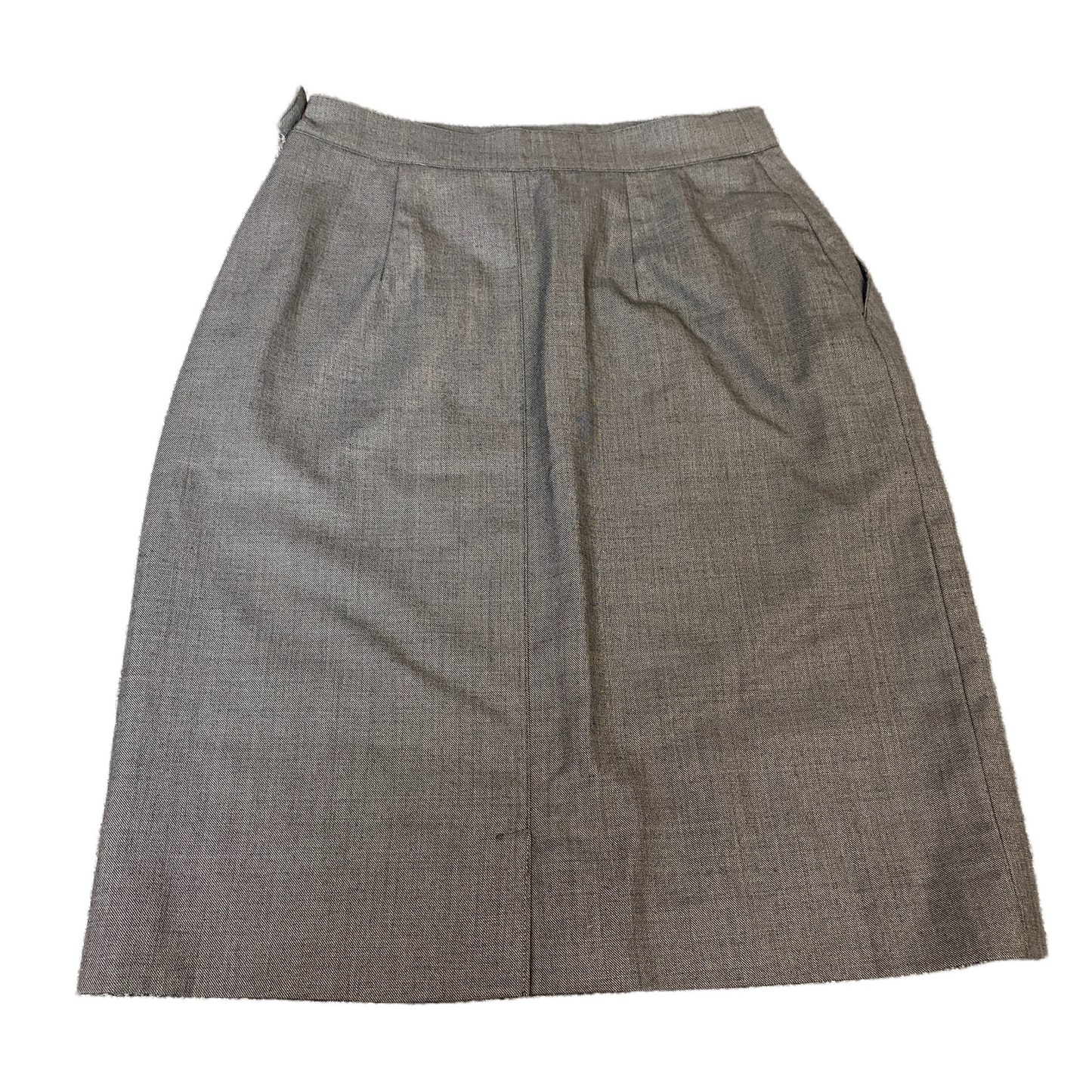 Max Mara Straight & Pencil Skirt Womens Medium 27" Waist Grey Stretch High Waist