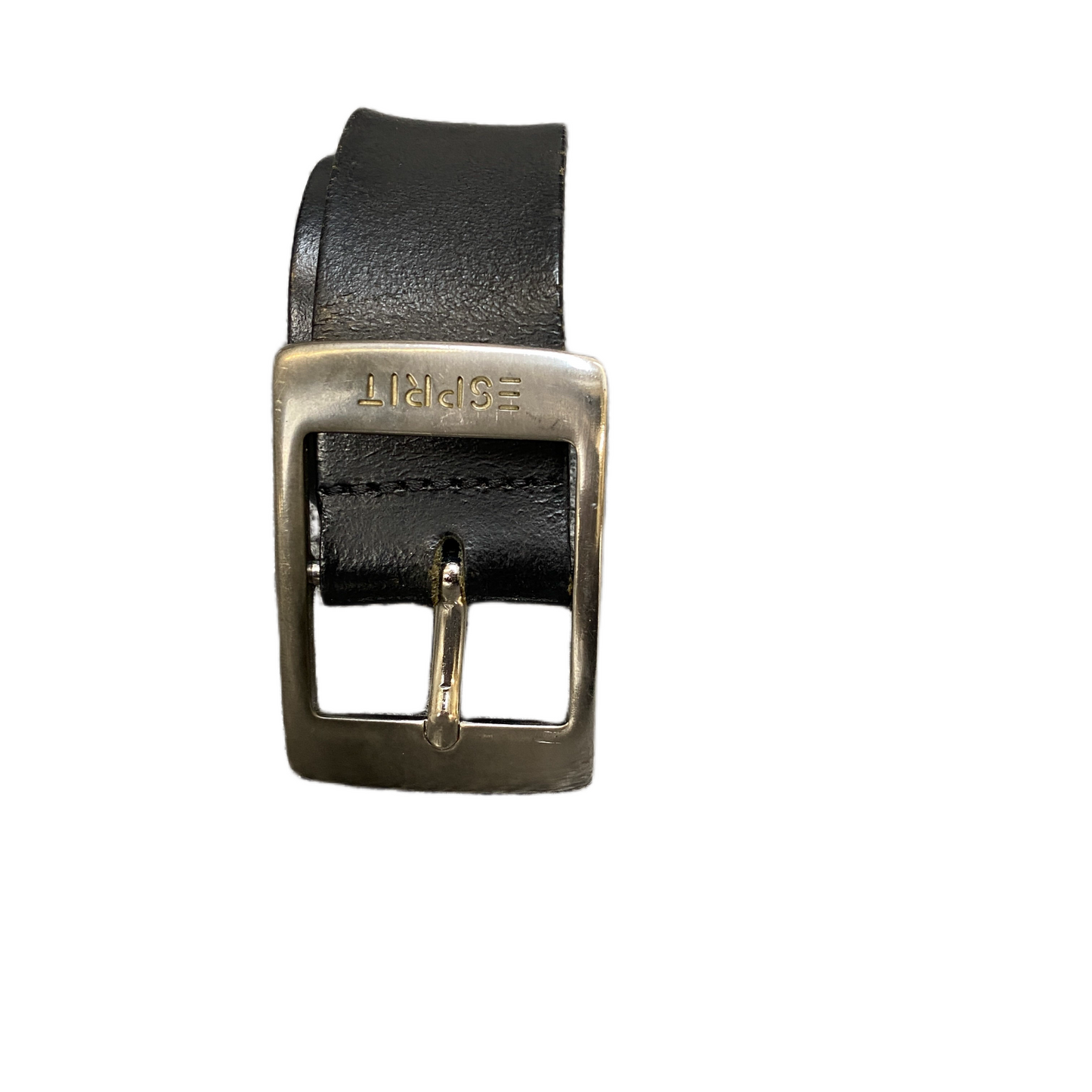 Esprit Waist Belt Mens Black Leather Adjustable Pin Buckle Size 40 inches
