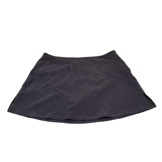 Chadwick's Corduroy Mini Skirt Womens M Brown Side Slit Classic Fit Pull On