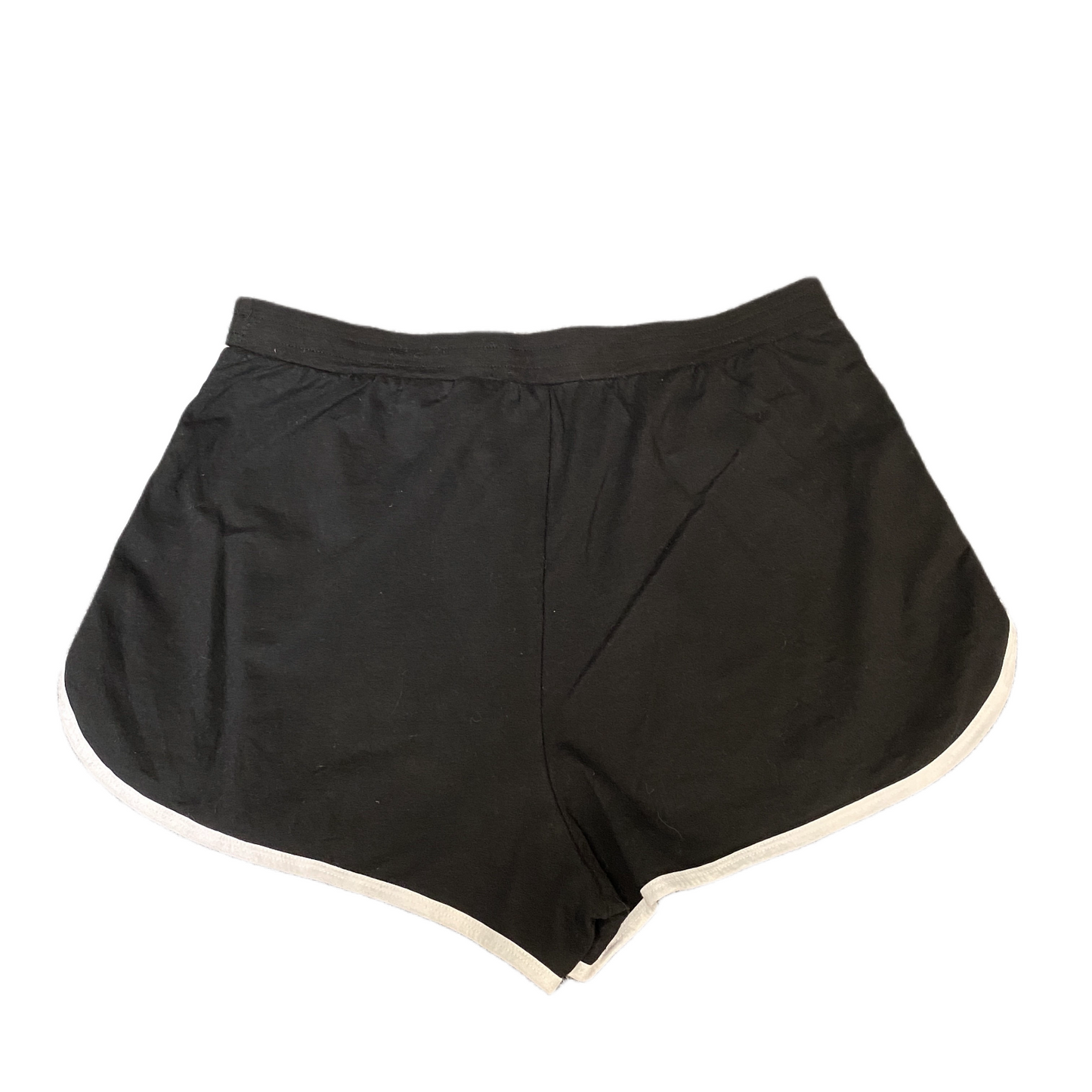 Running Sprinter Shorts Womens XL 30" Waist Black Athletic Workout Dolphin Hem