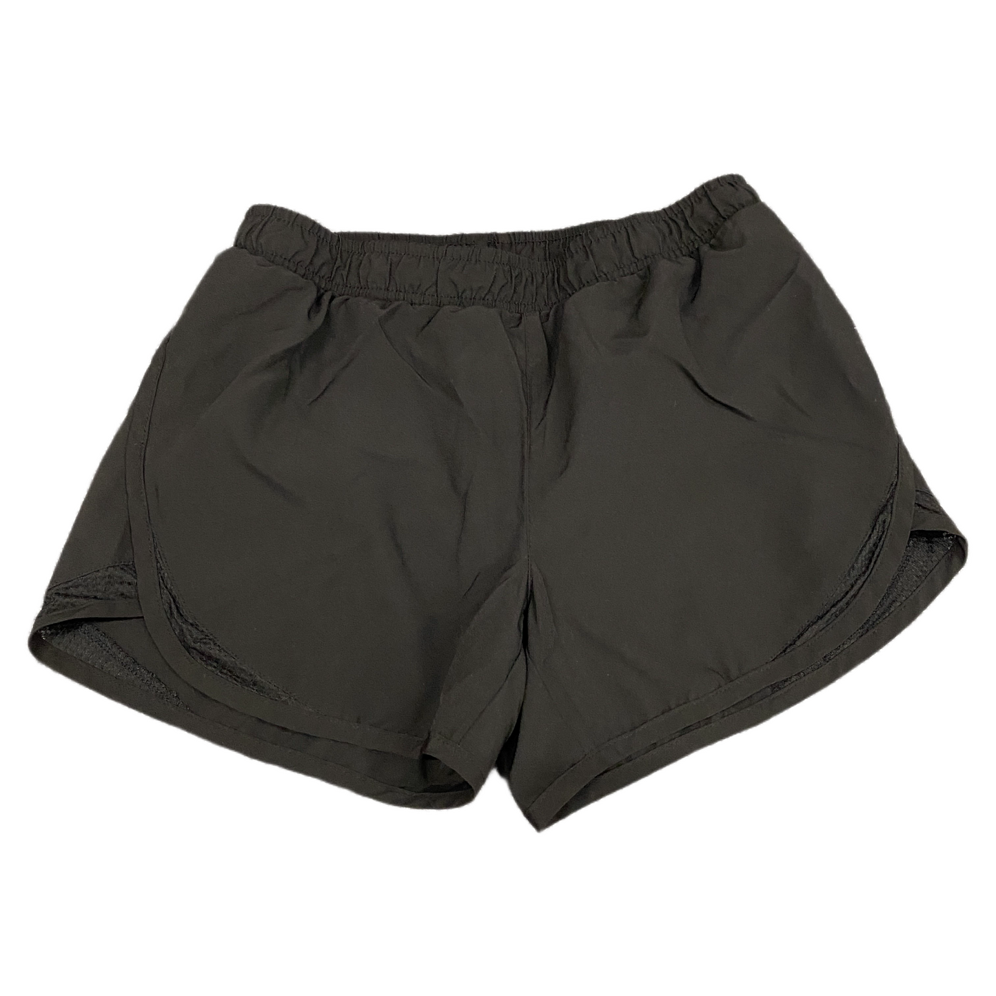 Activewear Shorts Womens Small 25" Waist Black Lined Dolphin Hem Elastic Waist