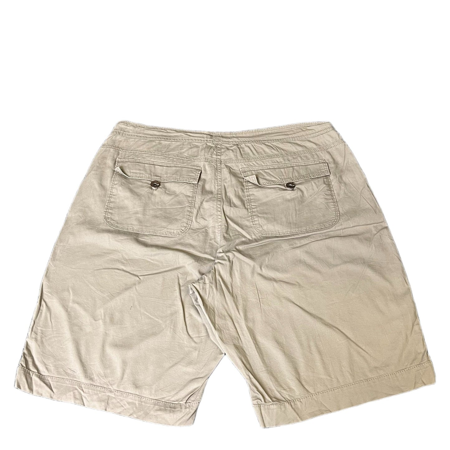 Lee Just Below The Waist Cargo Shorts Fits as Mens XL 37" Waist Tan Flat Front