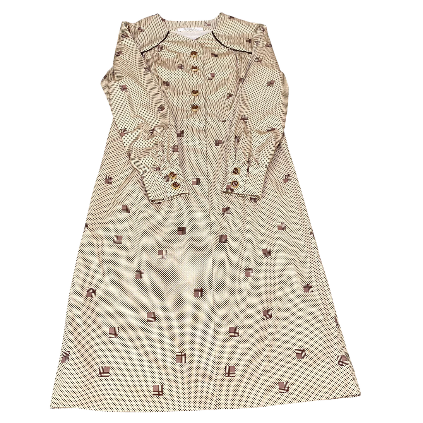 Tanmaya Long Dress Women S Grey Polka Dot Casual Long Sleeve Button Front