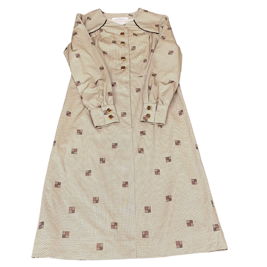 Tanmaya Long Dress Women S Grey Polka Dot Casual Long Sleeve Button Front