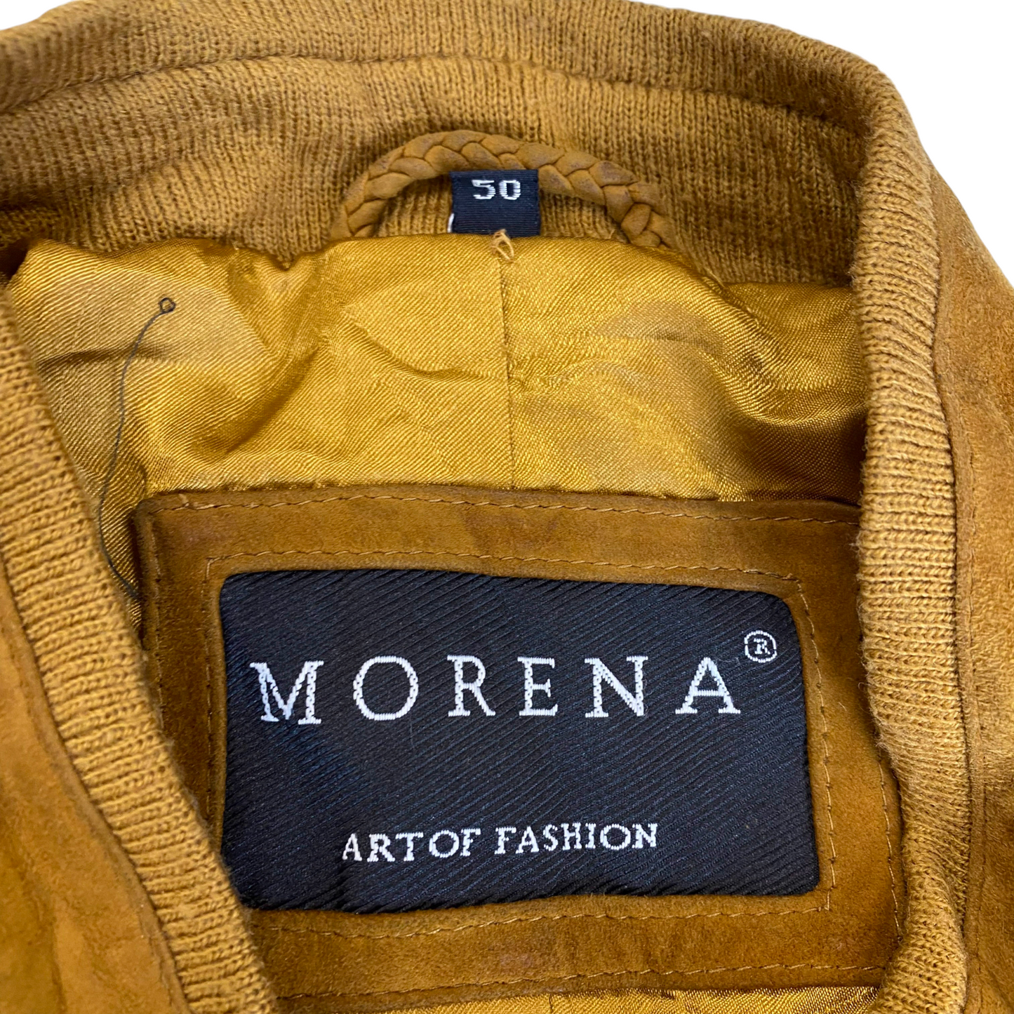 Bomber Jacket Mens L Brown Suede Leather Long Sleeve Button Front Outdoor