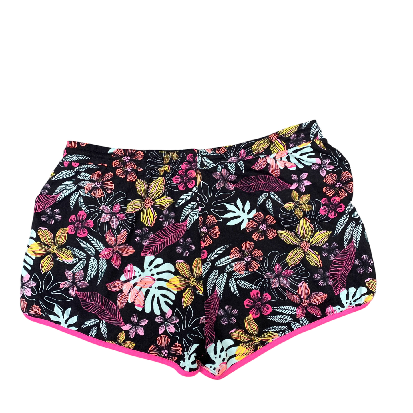 No Boundaries Sprinter Shorts Womens XXL Black Multi Floral Running Drawstring