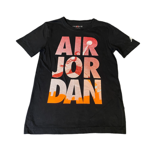 Air Jordan T-Shirt Boys XS Black Graphic Logo Short Sleeve Pullover Summer Tee