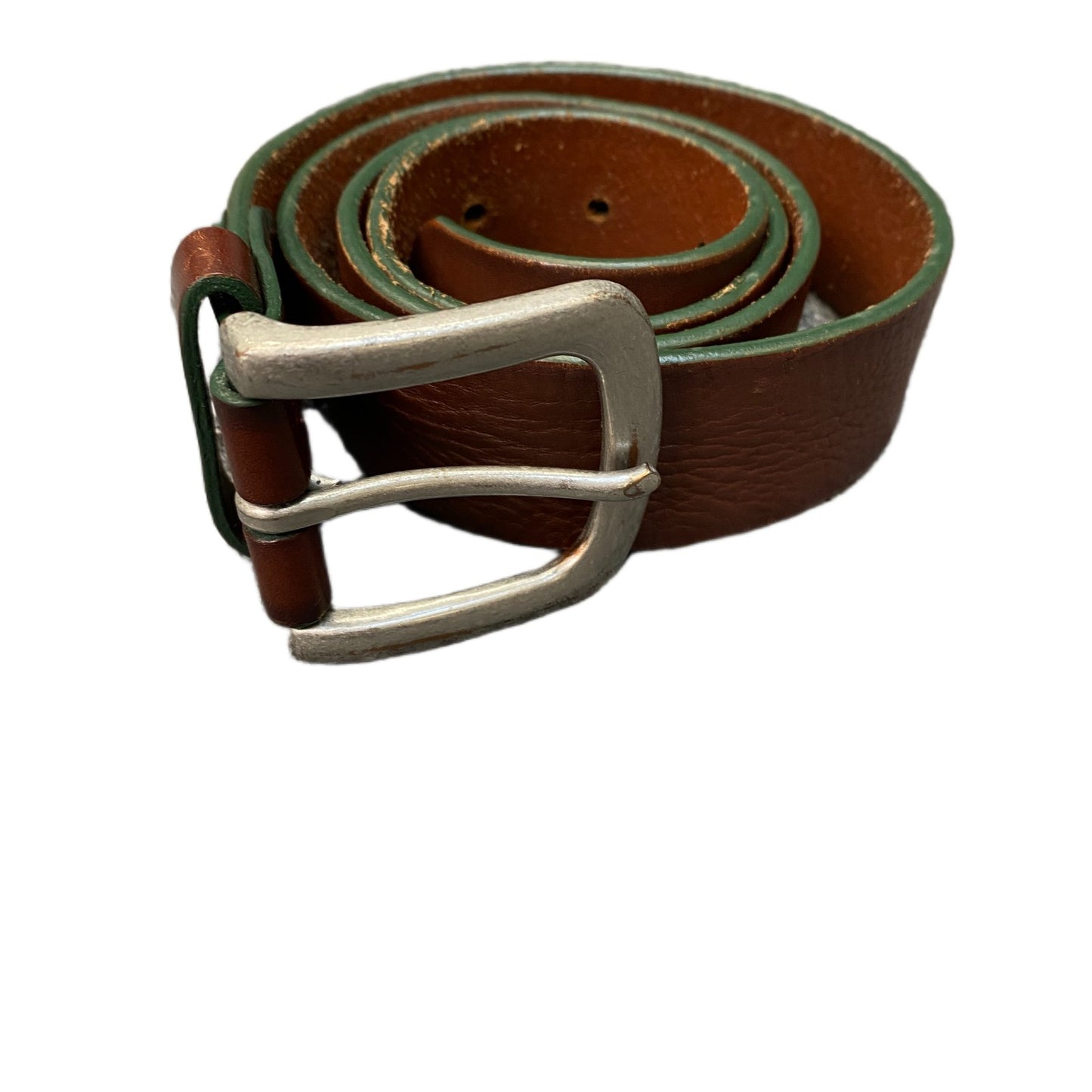 Waist Belt Mens Buffalo Leather Adjustable Stainless Steel Buckle 36.5 inches
