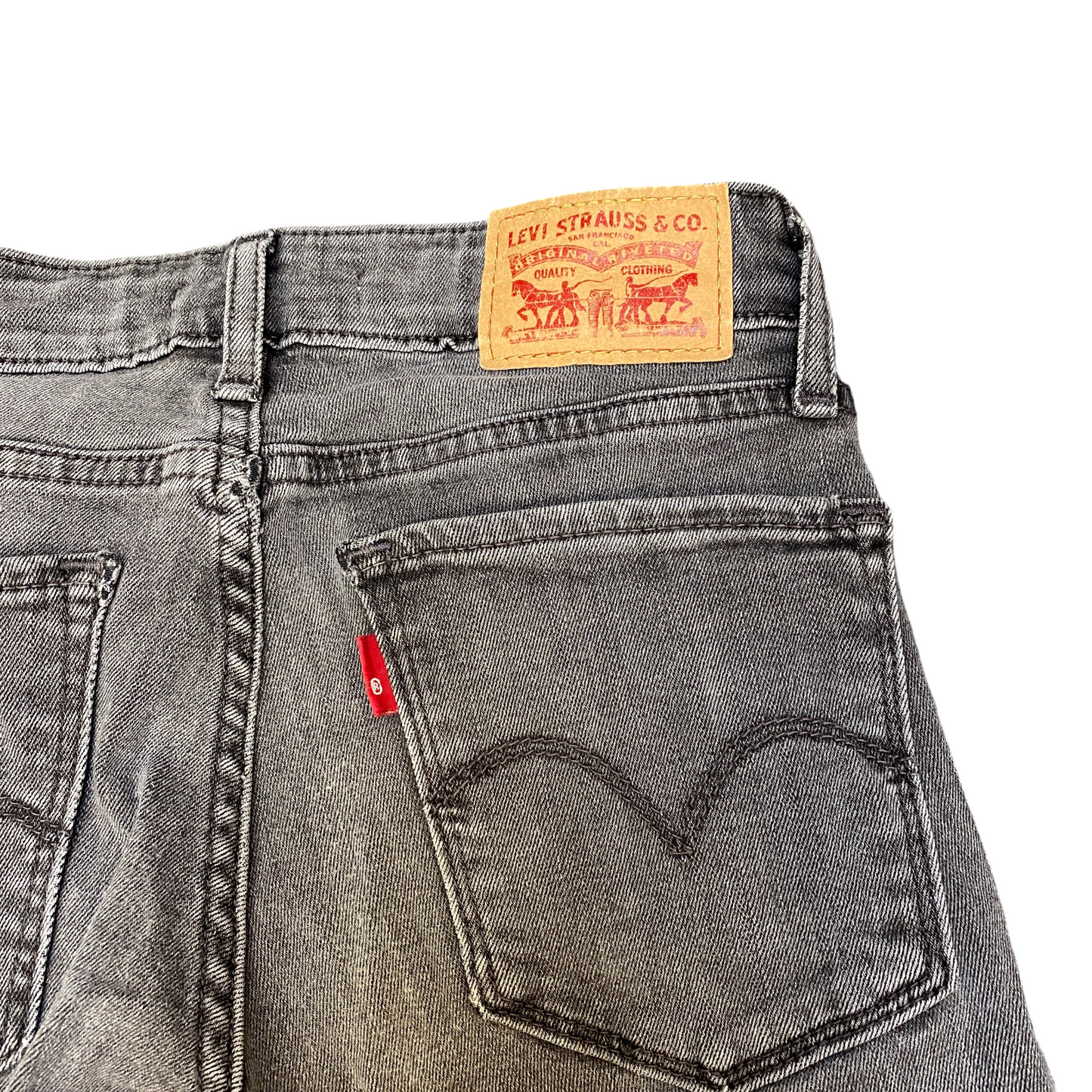 Levi's Jeans Womens 24" Waist Grey Flat Front 711 High Rise Super Skinny Leg