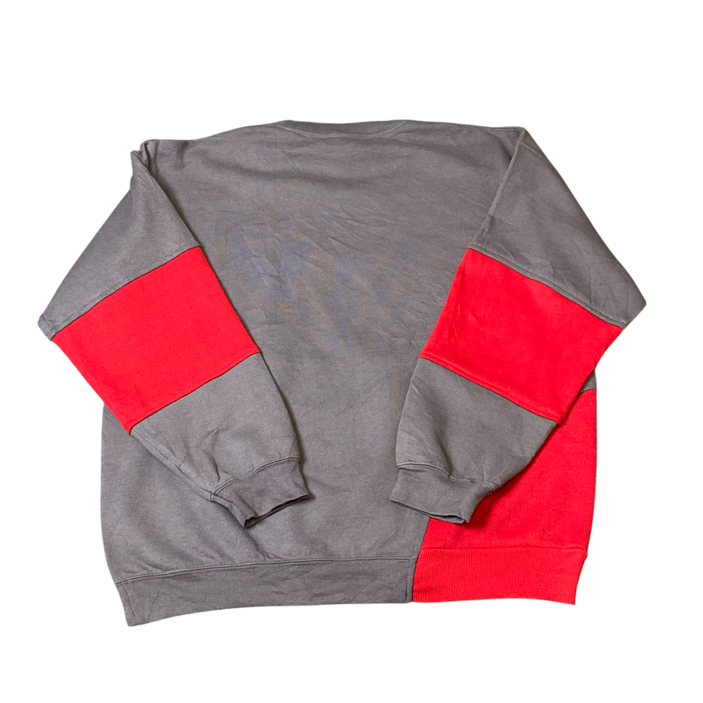 Nike Reworked Sweatshirt Mens XL Red Brown Embroidered Spellout Logo Vintage Y2K